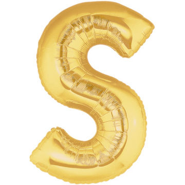 Letter S Gold - Foil Balloons Letter S Gold - Foil Balloons