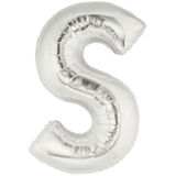 Letter S Silver - Foil Balloons