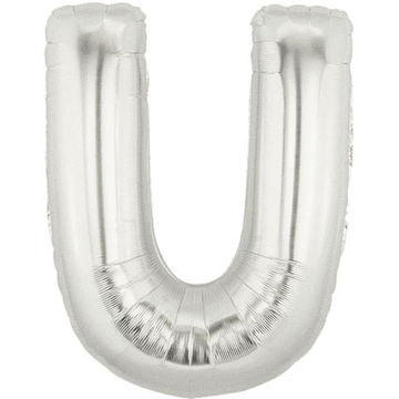 Letter U Silver - Foil Balloons Letter U Silver - Foil Balloons