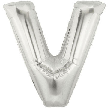 Letter V Silver - Foil Balloons Letter V Silver - Foil Balloons