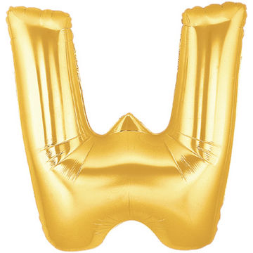 Letter W Gold - Foil Balloons Letter W Gold - Foil Balloons