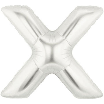 Letter X Silver - Foil Balloons Letter X Silver - Foil Balloons