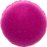 Oaktree 18inch Fuchsia Holographic Round Packaged - Foil Balloons