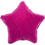 Oaktree 19inch Fuchsia Holographic Star (Flat) - Foil Balloons