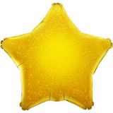 Oaktree 19inch Gold Holographic Star (Flat) - Foil Balloons