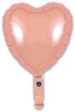 Oaktree 9inch Rose Gold Heart (Flat) - Foil Balloons