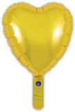 Oaktree 9inch Gold Heart (Flat) - Foil Balloons