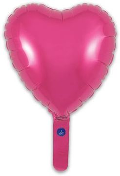 Oaktree 9inch Pink Heart (Flat) - Foil Balloons