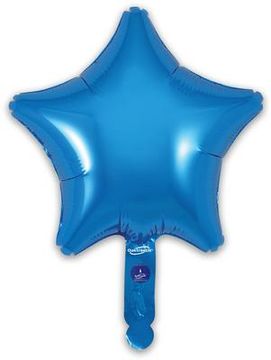 Oaktree 9inch Blue Star (Flat) - Foil Balloons