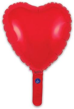 Oaktree 9inch Red Heart (Flat) - Foil Balloons