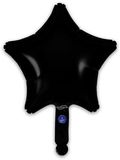 Oaktree 9inch Black Star (Flat) - Foil Balloons