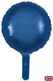 Oaktree 9inch Navy Blue Round (Flat) - Foil Balloons