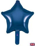 Oaktree 9inch Navy Blue Star (Flat) - Foil Balloons