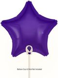 Oaktree 9inch Purple Star Packaged x 5pcs - Foil Balloons