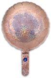 Oaktree 9inch Holographic Rose Gold Round (Flat) - Foil Balloons