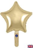 Oaktree 9inch Gold Silk Star (Flat) - Foil Balloons