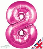 Oaktree 30inch Number 8 Pink - Foil Balloons