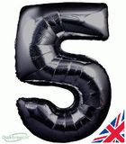 Oaktree 30inch Number 5 Black - Foil Balloons