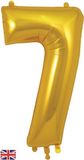 Oaktree 34inch Number 7 Gold - Foil Balloons