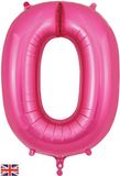 Oaktree 34inch Number 0 Pink - Foil Balloons