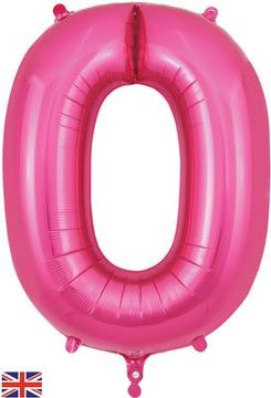 Oaktree 34inch Number 0 Pink - Foil Balloons