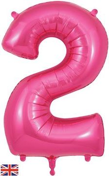 Oaktree 34inch Number 2 Pink - Foil Balloons