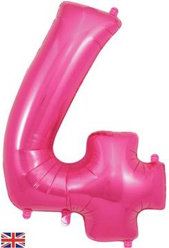 Oaktree 34inch Number 4 Pink - Foil Balloons