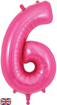 Oaktree 34inch Number 6 Pink - Foil Balloons