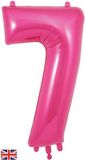 Oaktree 34inch Number 7 Pink - Foil Balloons