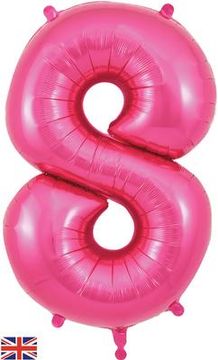 Oaktree 34inch Number 8 Pink - Foil Balloons