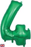 Oaktree 34inch Number 4 Green - Foil Balloons