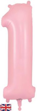 Oaktree 34inch Number 1 Matte Pink - Foil Balloons