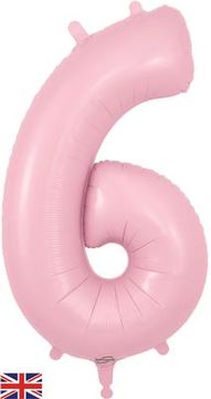 Oaktree 34inch Number 6 Matte Pink - Foil Balloons