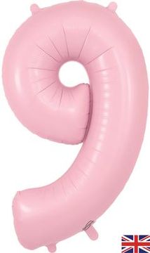 Oaktree 34inch Number 9 Matte Pink - Foil Balloons