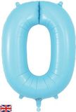 Oaktree 34inch Number 0 Matte Blue - Foil Balloons