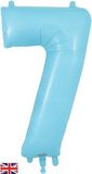 Oaktree 34inch Number 7 Matte Blue - Foil Balloons