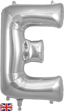 Oaktree 34inch Letter E Silver - Foil Balloons