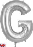 Oaktree 34inch Letter G Silver - Foil Balloons