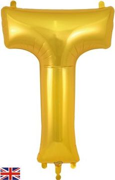 Oaktree 34inch Letter T Gold - Foil Balloons