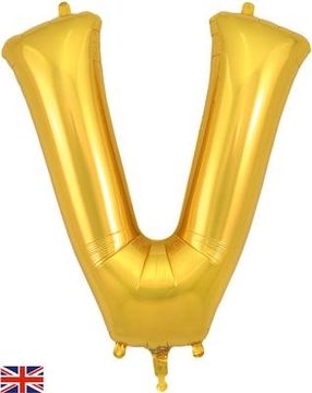 Oaktree 34inch Letter V Gold - Foil Balloons