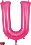 Oaktree 34inch Letter U Pink - Foil Balloons