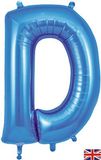 Oaktree 34inch Letter D Blue - Foil Balloons