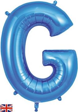 Oaktree 34inch Letter G Blue - Foil Balloons