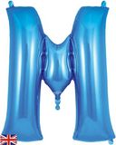 Oaktree 34inch Letter M Blue - Foil Balloons