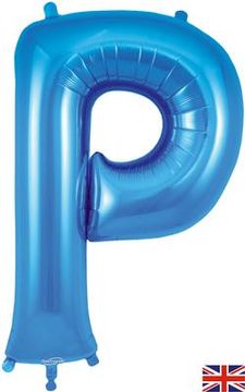 Oaktree 34inch Letter P Blue - Foil Balloons