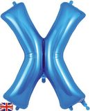 Oaktree 34inch Letter X Blue - Foil Balloons