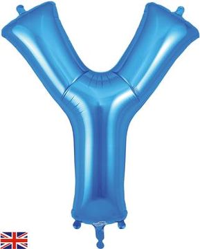 Oaktree 34inch Letter Y Blue - Foil Balloons