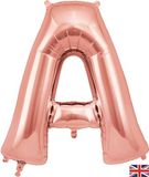 Oaktree 34inch Letter A Rose Gold - Foil Balloons