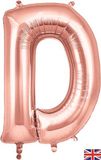 Oaktree 34inch Letter D Rose Gold - Foil Balloons