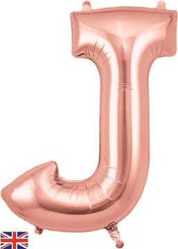 Oaktree 34inch Letter J Rose Gold - Foil Balloons